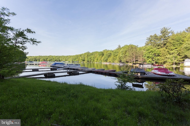 exterior space featuring a boat dock