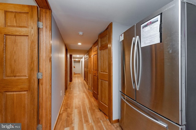 hallway featuring light hardwood / wood-style floors