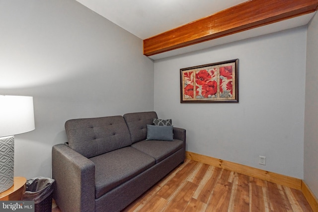 sitting room featuring hardwood / wood-style flooring