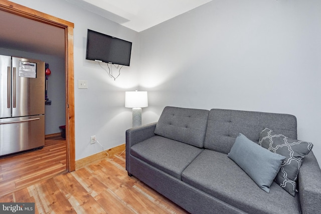 living room featuring hardwood / wood-style flooring