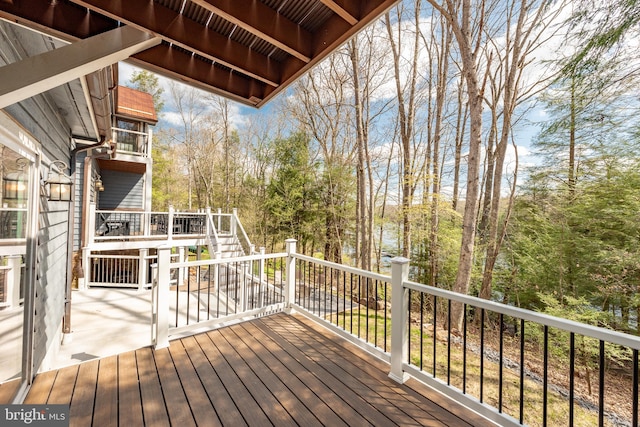 view of wooden deck