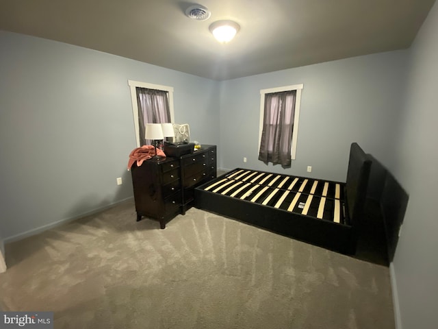 view of carpeted bedroom