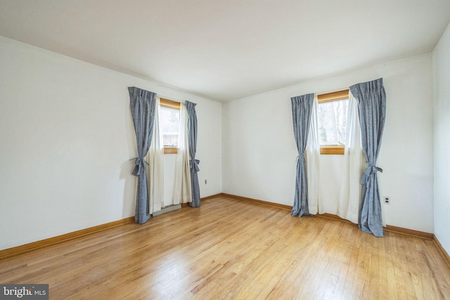 empty room featuring light hardwood / wood-style flooring