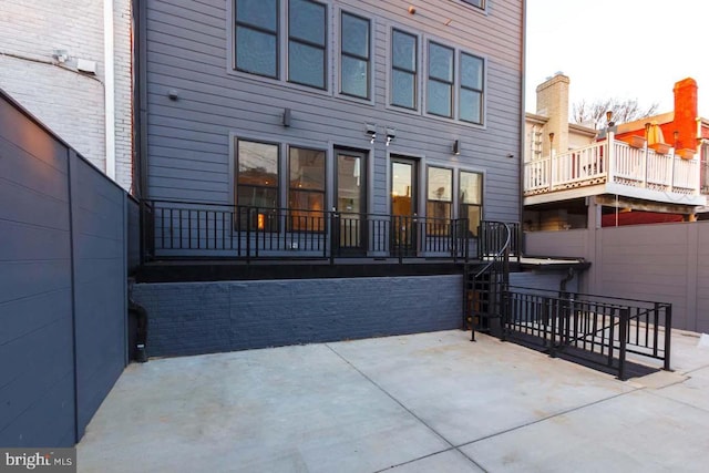 rear view of house with a patio area