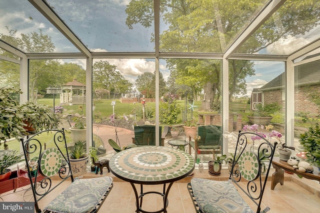 sunroom featuring plenty of natural light