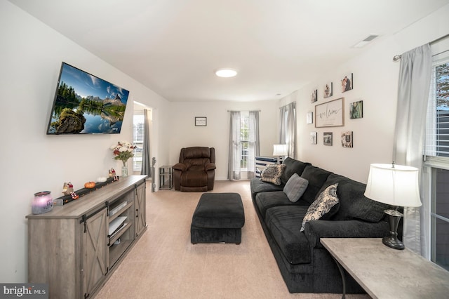 view of carpeted living room