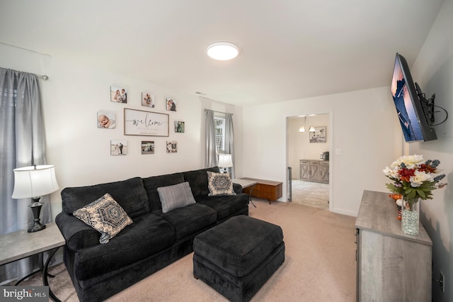 view of carpeted living room