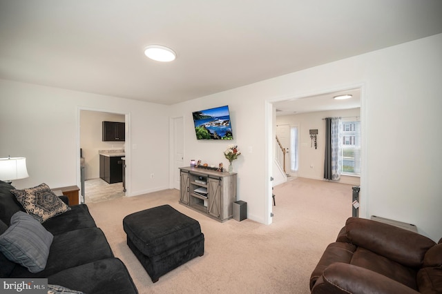 view of carpeted living room