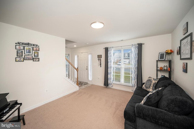 view of carpeted living room