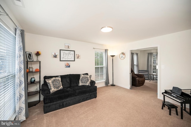 view of carpeted living room