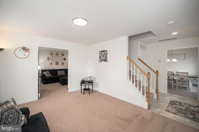 view of carpeted living room