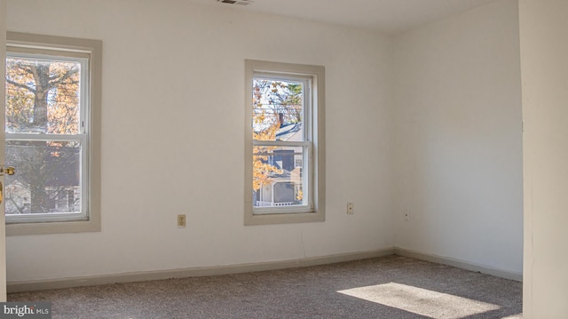 unfurnished room with carpet