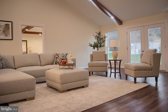 126 Saffron Blvd, Centre Hall, PA 16828 - living room with french doors and wood finished floors