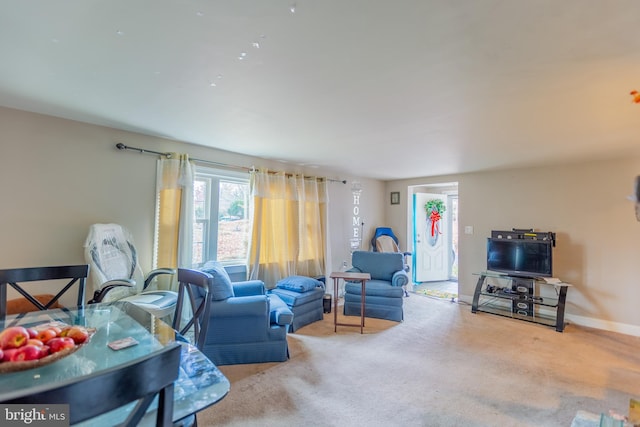 view of carpeted living room