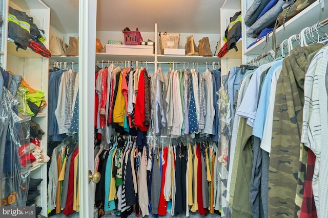 view of walk in closet