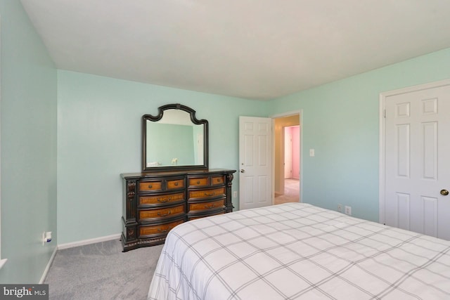 bedroom with carpet