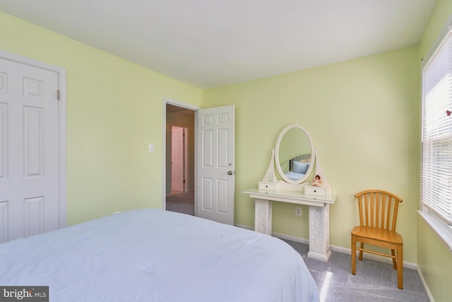 view of carpeted bedroom