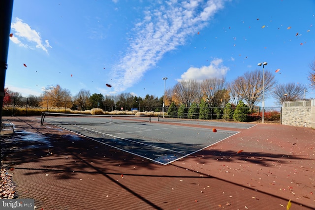 view of tennis court