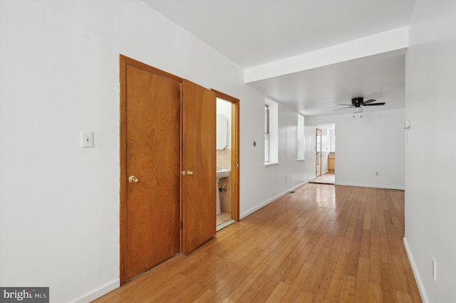 interior space with light hardwood / wood-style flooring