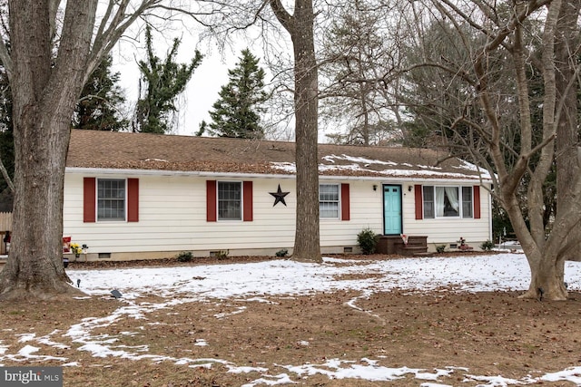 view of ranch-style house