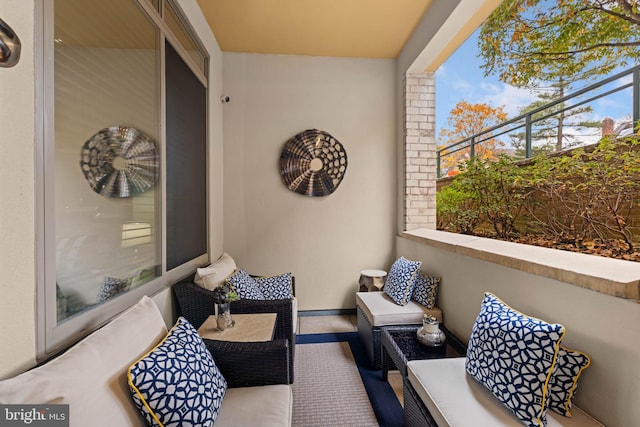 balcony with an outdoor living space