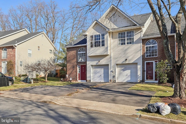 view of property featuring a garage