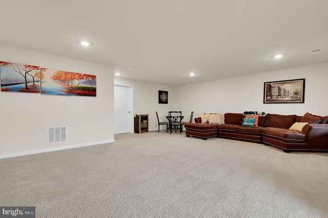 view of carpeted living room