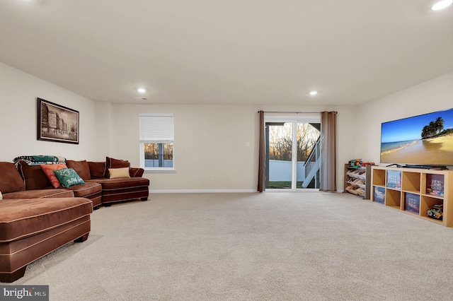 view of carpeted living room