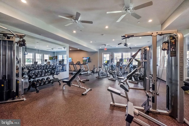 exercise room featuring a textured ceiling