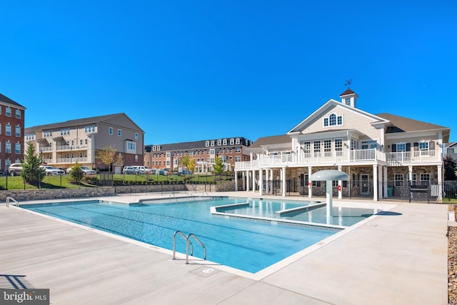 view of pool with a patio area