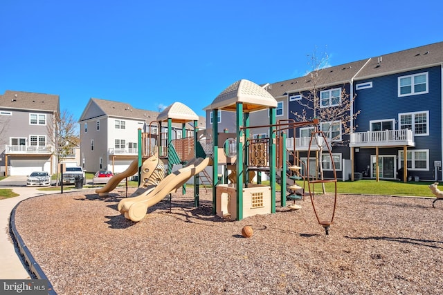 view of jungle gym