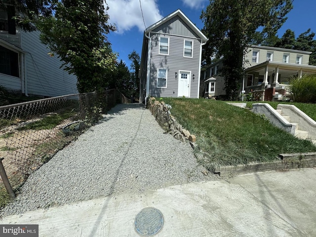 view of front of property with a porch