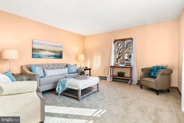 view of carpeted living room