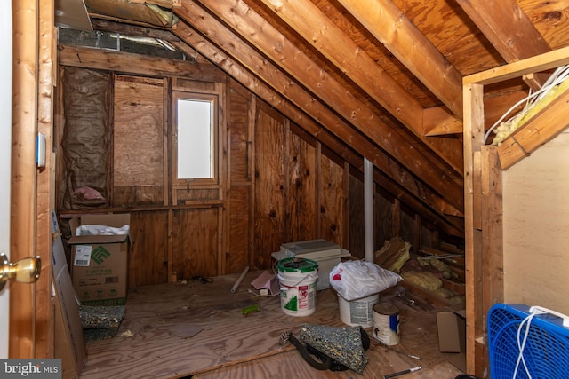 view of attic