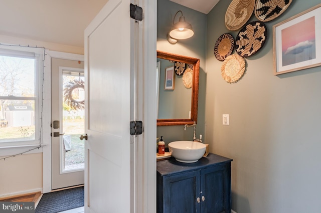 bathroom featuring vanity