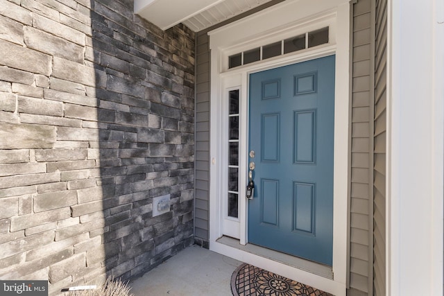 view of doorway to property