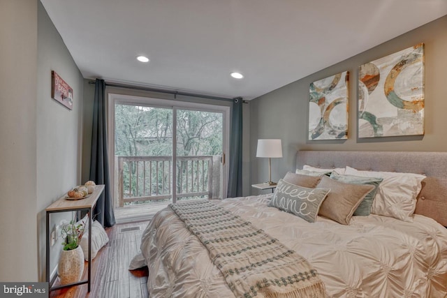 bedroom featuring hardwood / wood-style floors