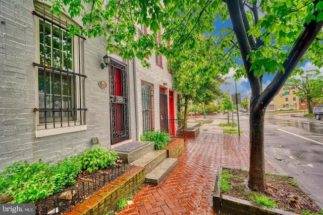 510 Druid Hill Ave, Baltimore, MD 21201 - view of exterior entry featuring brick siding