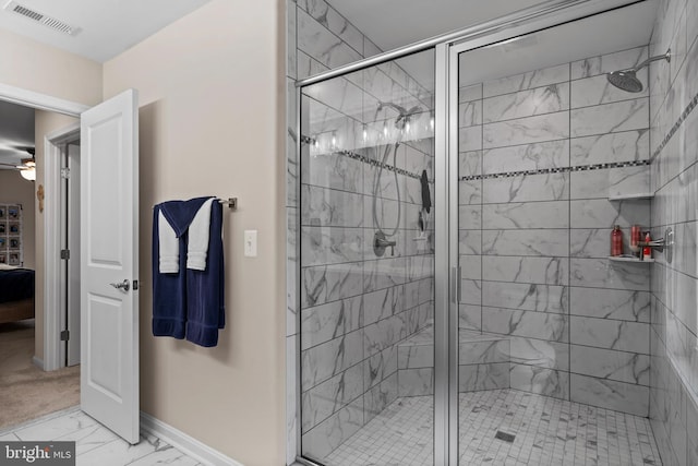 bathroom with walk in shower