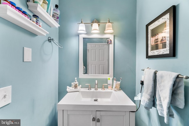 bathroom featuring vanity