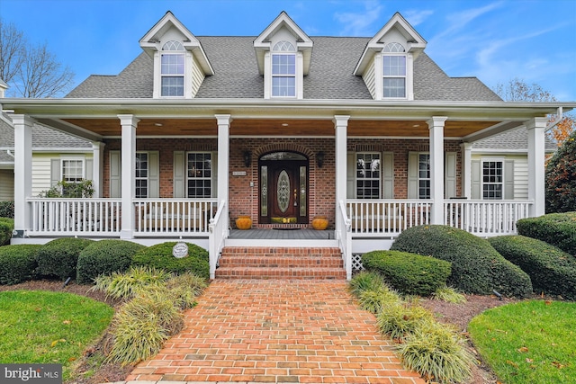 view of front of home featuring a porch