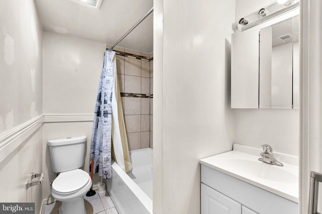 8111 Bird Ln, Greenbelt, MD 20770 - bathroom featuring vanity, tile patterned floors, and shower / tub combo