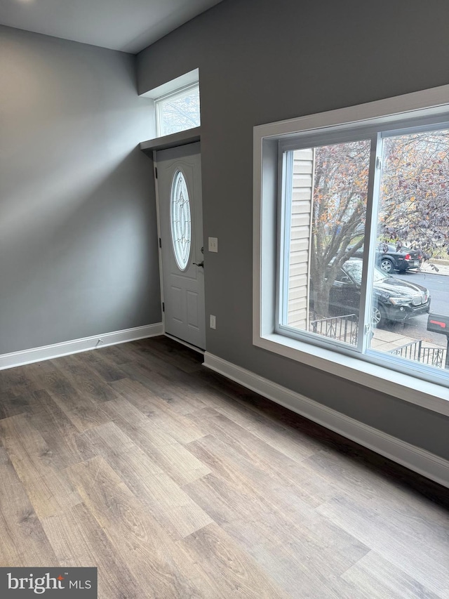 foyer featuring light hardwood / wood-style floors