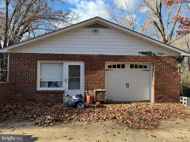 14423 Long Branch Rd, Woodford, VA 22580 - view of front of house with brick siding and an attached garage