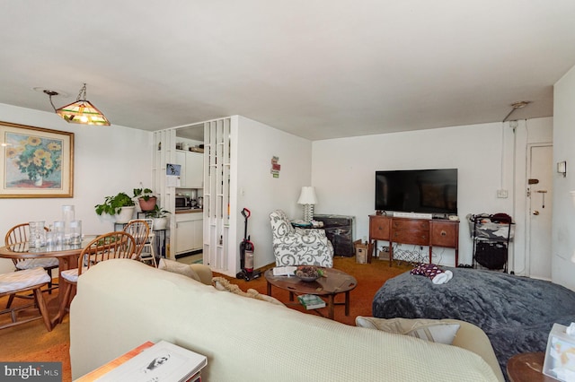 view of carpeted living room