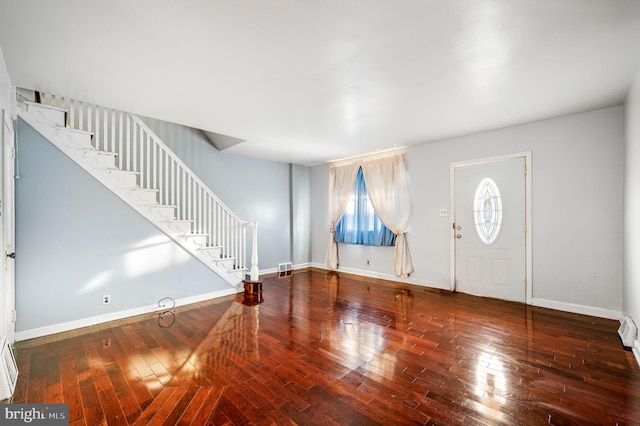 entrance foyer with wood-type flooring