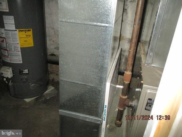 utilities featuring gas water heater