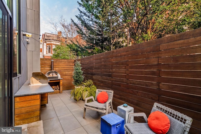 view of patio with fence