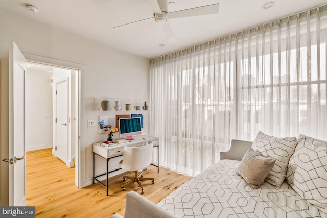 bedroom with wood finished floors