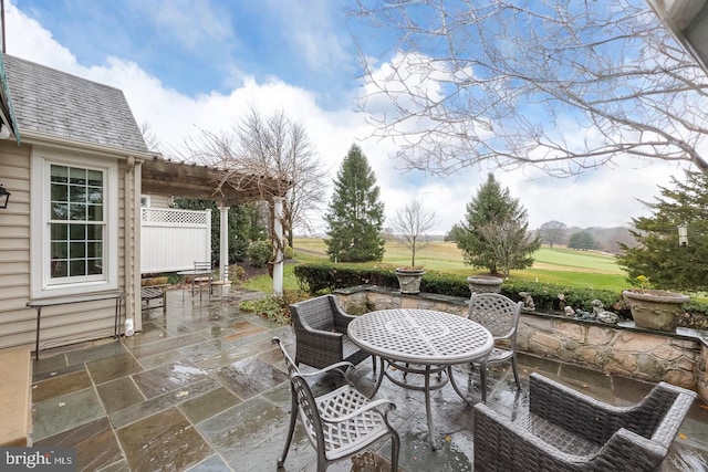 view of patio / terrace with a pergola